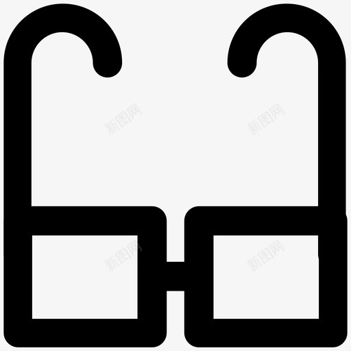 眼镜衣服大胆的线条图标svg_新图网 https://ixintu.com 眼镜 衣服大胆的线条图标
