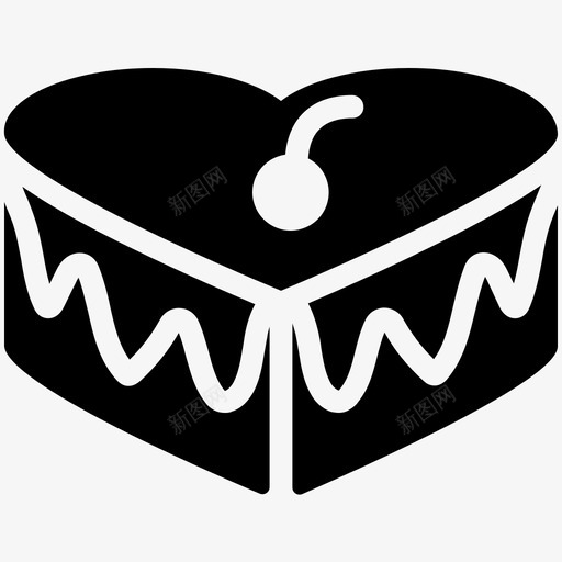 心形蛋糕情人节甜点图标svg_新图网 https://ixintu.com 婚礼蛋糕 巧克力蛋糕 心形 心形蛋糕 情人节 爱情和浪漫的酷载体图标 甜点 糖 餐