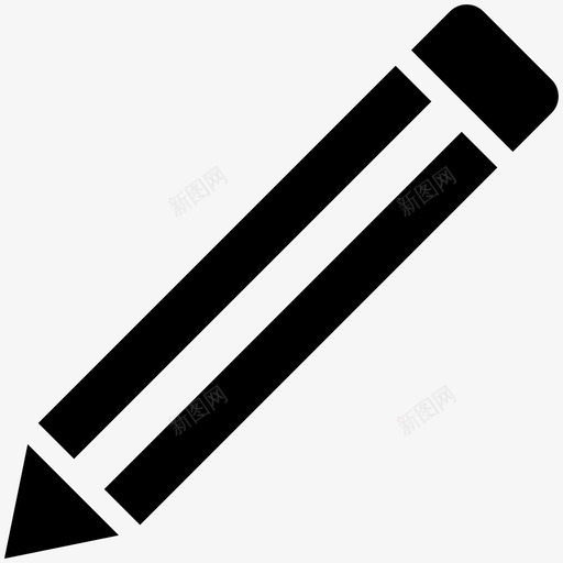 铅笔2铅图标svg_新图网 https://ixintu.com 2 书写 彩色铅笔 教育酷矢量图标 数字 铅 铅笔 黄色
