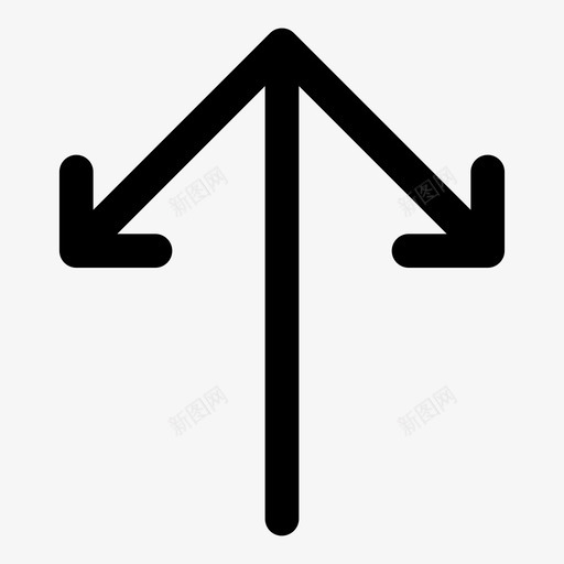 返回右路径图标svg_新图网 https://ixintu.com 中止 交叉点 右 左 方向 方式 更改 路径 返回