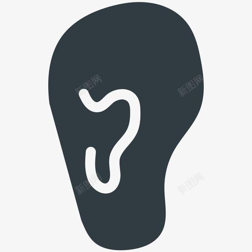 耳朵医学健康酷向量图标svg_新图网 https://ixintu.com 医学健康酷向量图标 耳朵