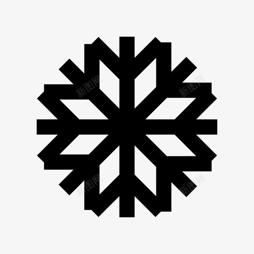 雪花空气寒冷天气图标svg_新图网 https://ixintu.com 冬季 冰箱 寒冷天气 明尼苏达州 独特 空气 空调 雪人 雪花