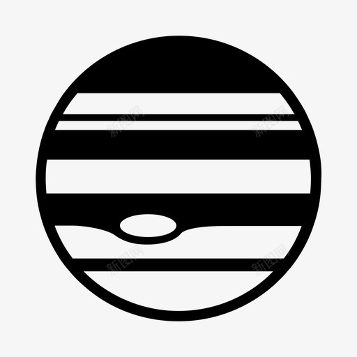 木星气体巨星轨道图标svg_新图网 https://ixintu.com 卫星 天空 太空 太阳系 木星 气体巨星 行星 轨道 风暴