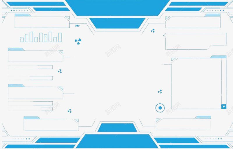 人工智能科技边框光效png免抠素材_新图网 https://ixintu.com 人工智能科技边框 光效