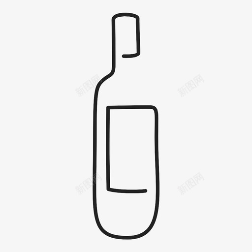 酒瓶vin厚图标svg_新图网 https://ixintu.com vin 厚 法国 波尔多 琥珀色 螺丝钉 软木塞 酒瓶 重型 餐厅