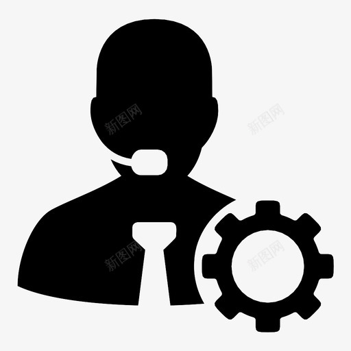 操作员设置通话支持经理图标svg_新图网 https://ixintu.com 专业人员 呼叫中心 操作员设置 支持经理 服务中心 管理员 紧急情况 西装 通话 领带 麦克风