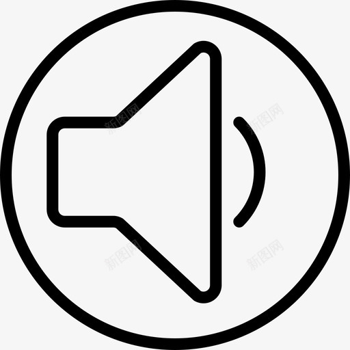 低音量符号声音图标svg_新图网 https://ixintu.com 低音量 声音 安静 按钮 无声 标志 符号 粉碎图标的基本轮廓