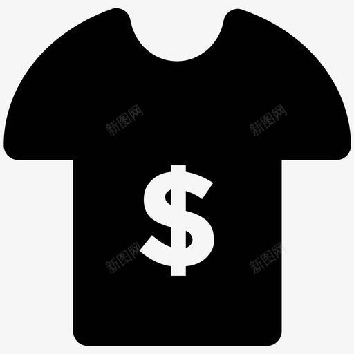 美元衬衫贸易大胆的固体图标svg_新图网 https://ixintu.com 美元衬衫 贸易大胆的固体图标