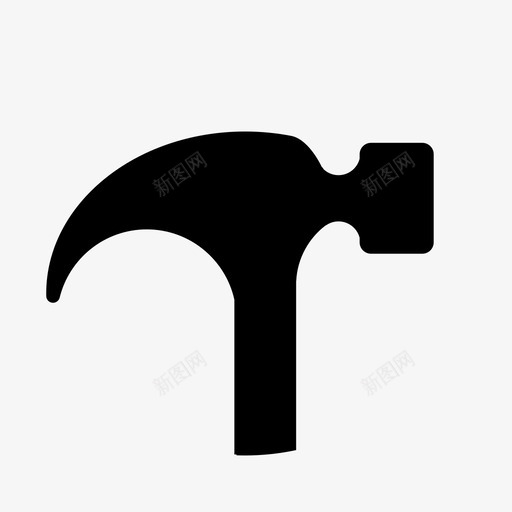 锤头重击中图标svg_新图网 https://ixintu.com 击中 坚硬 工具 撬 重 锤头