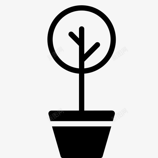 树树皮植物学图标svg_新图网 https://ixintu.com 光滑的自然 树 树枝 树皮 植物 植物学 盆栽 自然