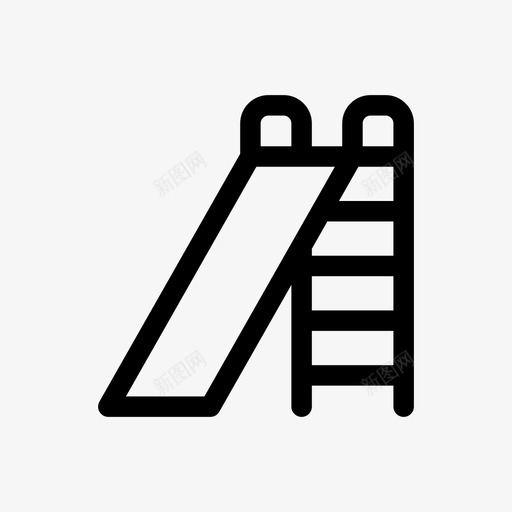 滑梯游乐场儿童图标svg_新图网 https://ixintu.com 儿童 儿童世界 公园 游乐场 滑梯 玩具