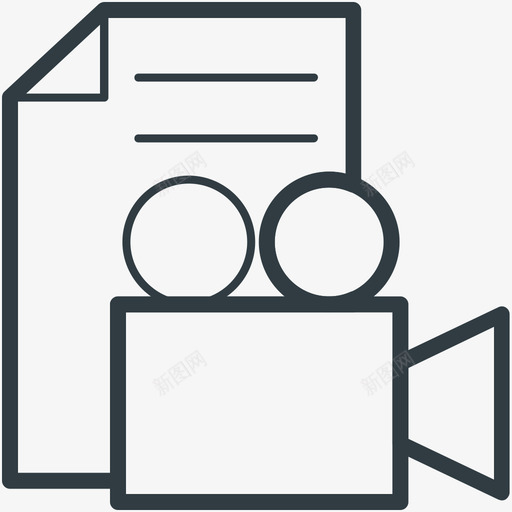 视频文件搜索引擎优化和互联网营销线图标svg_新图网 https://ixintu.com 搜索引擎优化和互联网营销矢量线图标 视频文件
