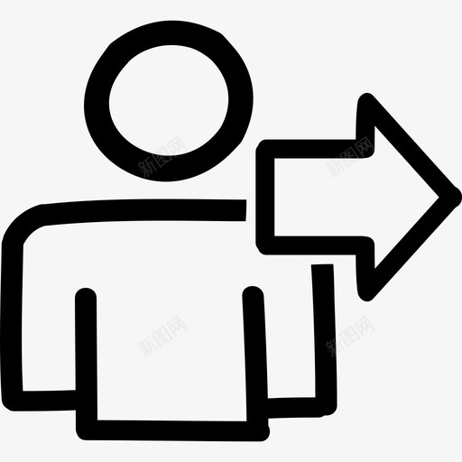 下一个用户手绘界面符号手绘图标svg_新图网 https://ixintu.com 下一个用户手绘界面符号 手绘