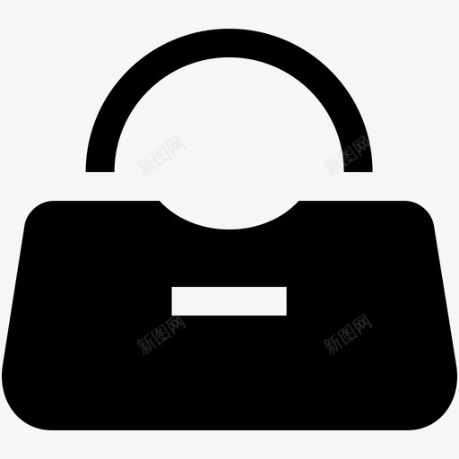 手提包时装化妆图标svg_新图网 https://ixintu.com 化妆 女士 手提包 时装 服装图标 肩部
