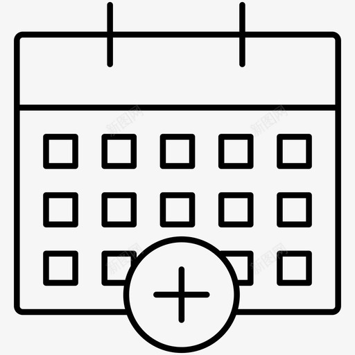 添加日历约会新建限制图标svg_新图网 https://ixintu.com iphone 事件 新建 日历行图标ii 智能手机 添加日历约会 自动化 限制