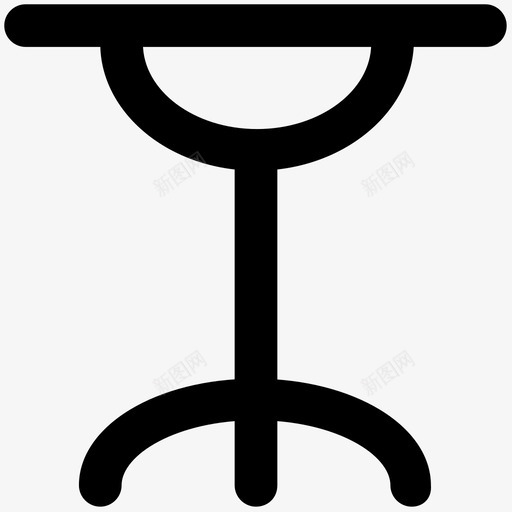 桌子建筑和家具加粗线条图标svg_新图网 https://ixintu.com 建筑和家具加粗线条图标 桌子
