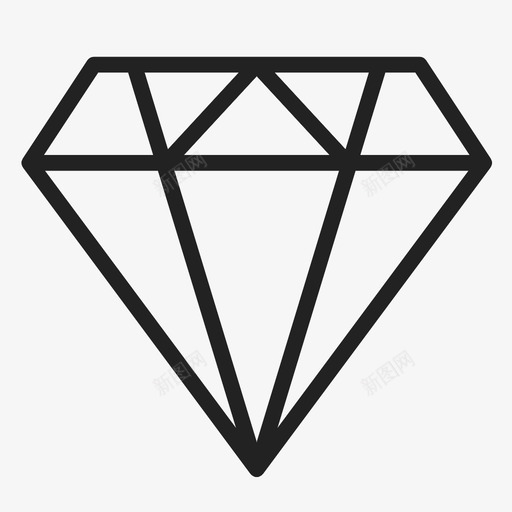 钻石宝石珠宝图标svg_新图网 https://ixintu.com 宝石 珠宝 订婚戒指 财富 辉煌 金融 钻石