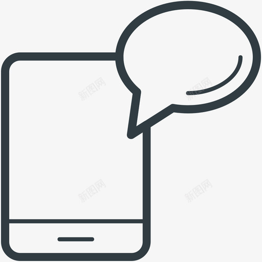 移动通信贸易线图标svg_新图网 https://ixintu.com 移动通信 贸易矢量线图标