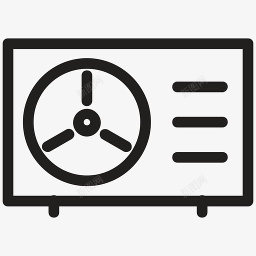 空调室外酒店线路图标svg_新图网 https://ixintu.com 空调室外 酒店线路图标
