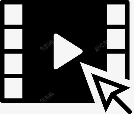 点击视频互动实体图标svg_新图网 https://ixintu.com 互动实体 点击视频