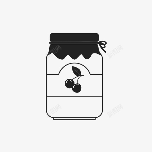 樱桃酱物品食物图标svg_新图网 https://ixintu.com 材料 樱桃酱 水果 物品 食物