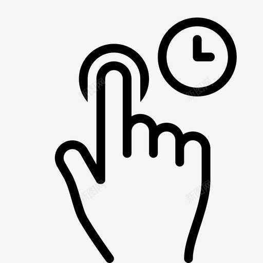 点击保持遮蔽整体图标svg_新图网 https://ixintu.com labrotory 分析 平滑手势 房子 手 手势 整体 时钟 点击保持 触摸 遮蔽