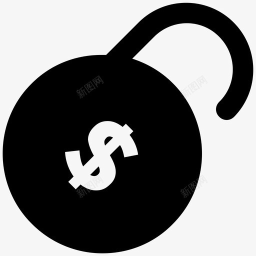 不安全的美元商业大胆的固体图标svg_新图网 https://ixintu.com 不安全的美元 商业大胆的固体图标
