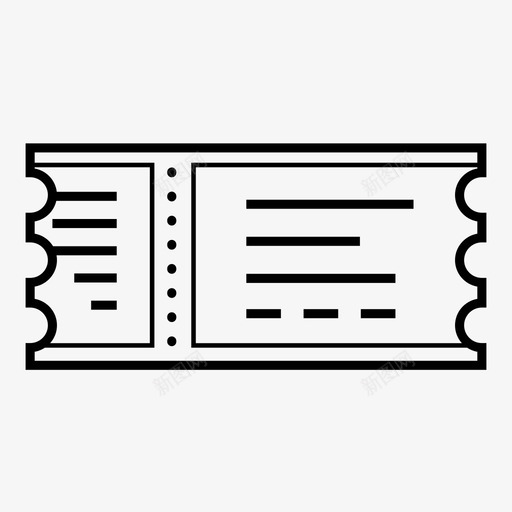 门票存根收据图标svg_新图网 https://ixintu.com 优惠券 入场券 存根 收据 旅行票 电影票 证明 通行证 门票
