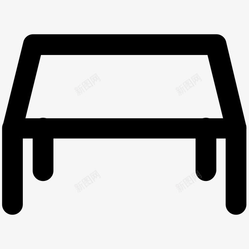桌子建筑和家具加粗线条图标svg_新图网 https://ixintu.com 建筑和家具加粗线条图标 桌子