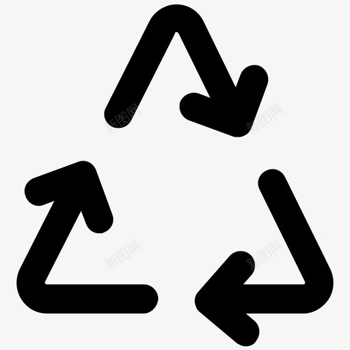 回收符号可重复使用的包装宜人图标svg_新图网 https://ixintu.com unicode 友好 可重复使用的包装 回收符号 宜人 条状 物流配送加粗线图标 环保 生态 生态概念 通用