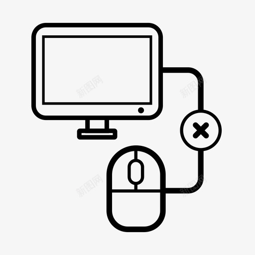 鼠标错误错误插头图标svg_新图网 https://ixintu.com 多媒体设备 插头 未识别 桌面 检查 监视器 计算机 连接 错误 驱动程序 鼠标错误