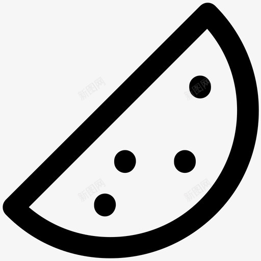 西瓜夏日大胆的线条图标svg_新图网 https://ixintu.com 夏日大胆的线条图标 西瓜