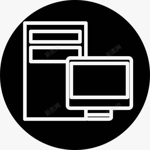 计算机轮廓符号内圆seopackfull图标svg_新图网 https://ixintu.com seopackfull 计算机轮廓符号内圆