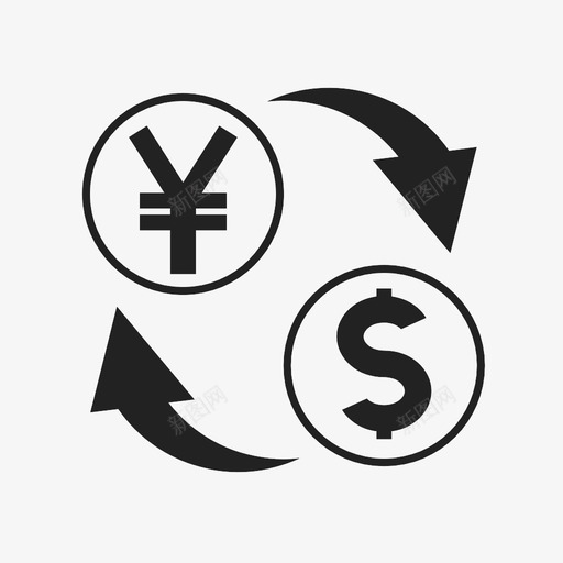 货币兑换业务美元图标svg_新图网 https://ixintu.com 业务 人民币 纸币 美元 货币 货币兑换 马克