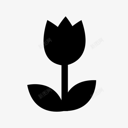 郁金香花番红花图标svg_新图网 https://ixintu.com 春天 植物 番红花 花 花园 郁金香