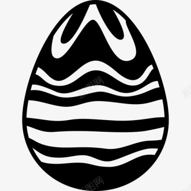 复活节彩蛋图案不规则的线条食物复活节彩蛋图标图标