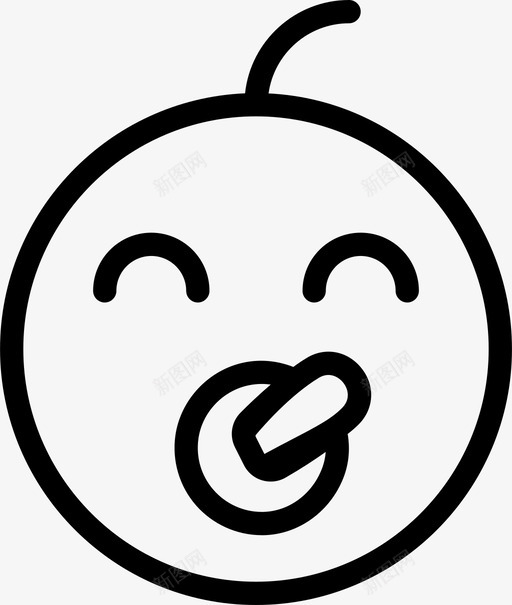 婴儿符号小图标svg_新图网 https://ixintu.com smashicons表情符号轮廓 人 儿童 婴儿 小 幼儿 感觉 符号 脸 表情