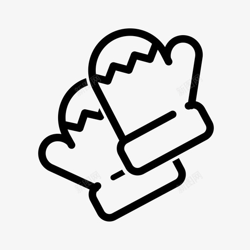 手套圣诞节时间图标svg_新图网 https://ixintu.com 圣诞节时间 手套