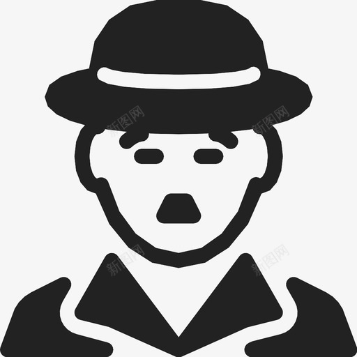 查理卓别林演员名人图标svg_新图网 https://ixintu.com 人物固体图标 名人 喜剧 娱乐 查理卓别林 沉默 演员 电影