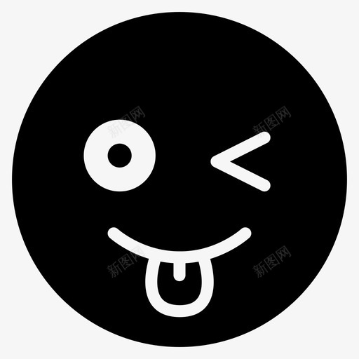 吐舌头眨眼微笑图标svg_新图网 https://ixintu.com 厌恶 吐舌头 味道不好 平滑情绪 微笑 情绪 疯狂 眨眼 粗鲁 脸 苦