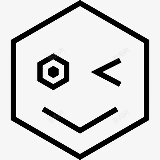眨眼信号一个图标svg_新图网 https://ixintu.com 一个 信号 微笑 快乐 情绪 暗示 眨眼 眼睛 脸 表情符号 角情感 闭合