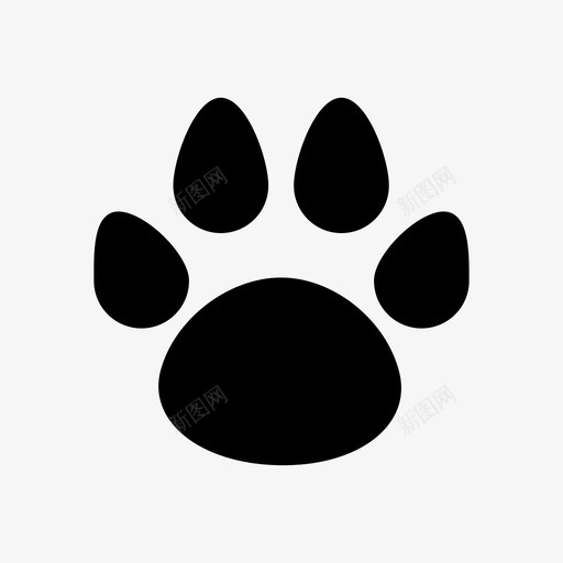 爪子动物熊图标svg_新图网 https://ixintu.com 动物 熊 爪子 狗 狗掌印 猫 脚 脚印 脚趾 轨迹