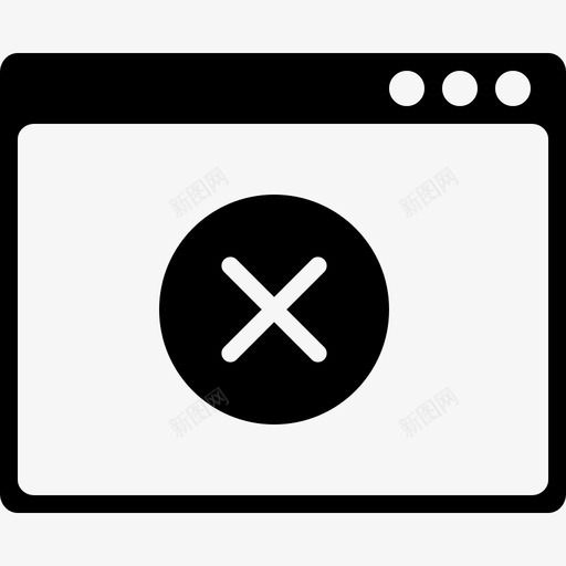 删除实心窗布局图标svg_新图网 https://ixintu.com 删除 实心窗布局