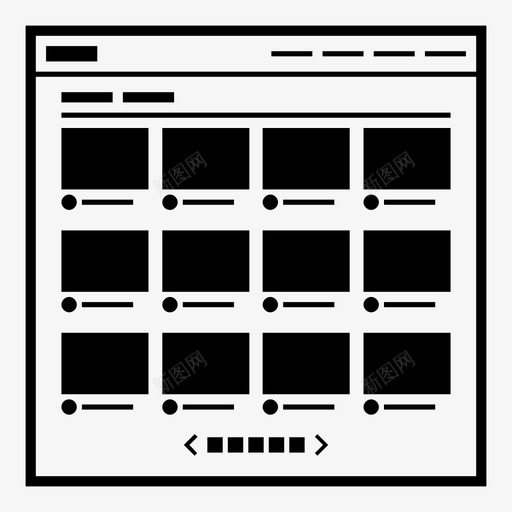 网站媒体库网格网页媒体库网格网页图标svg_新图网 https://ixintu.com ux 书签 单击 最佳 查看 线框 网站媒体库网格 网站线框图标v2 网页媒体库网格 网页设计 访问