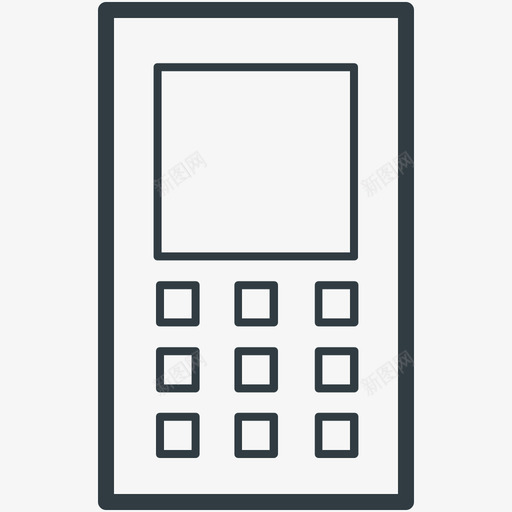 移动通信线图标svg_新图网 https://ixintu.com 移动 通信矢量线图标
