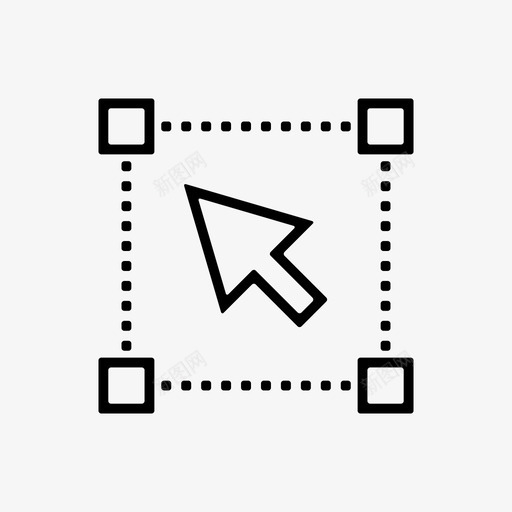 选择移动改变点工具图标svg_新图网 https://ixintu.com 工具 形状 改变点 放置在这里 正方形 滑动 点 移动图像 软件工具 选择移动