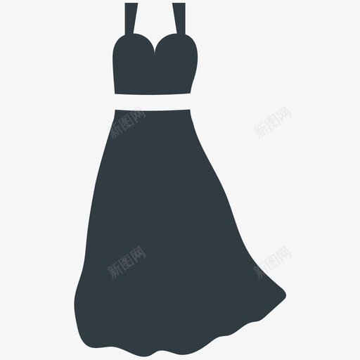 派对礼服时尚和服装酷标图标svg_新图网 https://ixintu.com 时尚和服装酷矢量图标 派对礼服