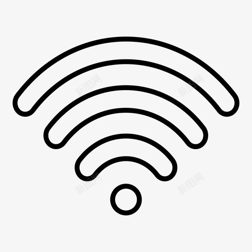 wifi连接互联网图标svg_新图网 https://ixintu.com wifi 互联网 信号 在线 无线 服务可用 连接