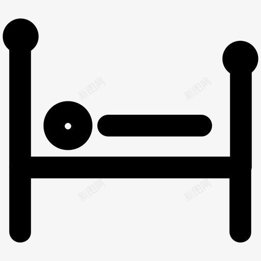 卧室酒店粗体线条图标svg_新图网 https://ixintu.com 卧室 酒店粗体线条图标
