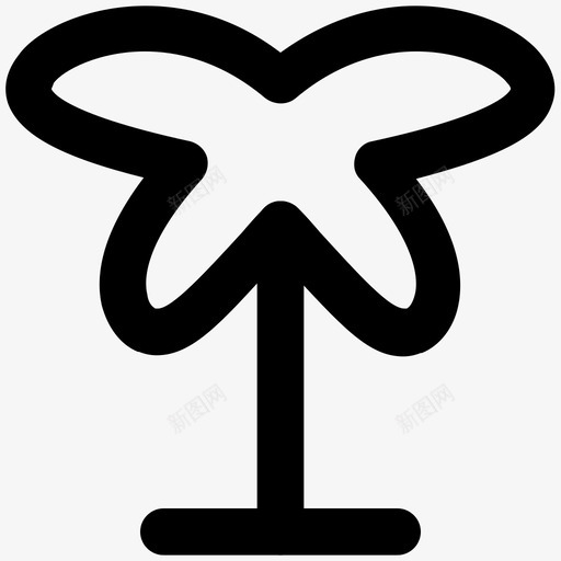 树自然加粗线条图标svg_新图网 https://ixintu.com 树 自然加粗线条图标